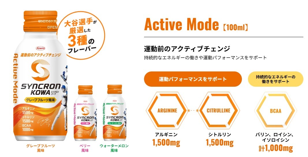 シンクロンコーワ アクティブモード グレープフルーツ風味 100ml×30本