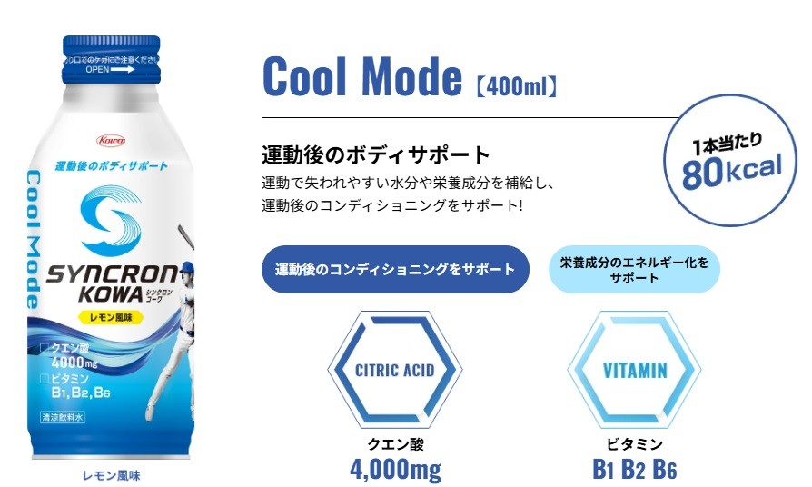 シンクロンコーワ クールモード レモン風味 400ml×24本