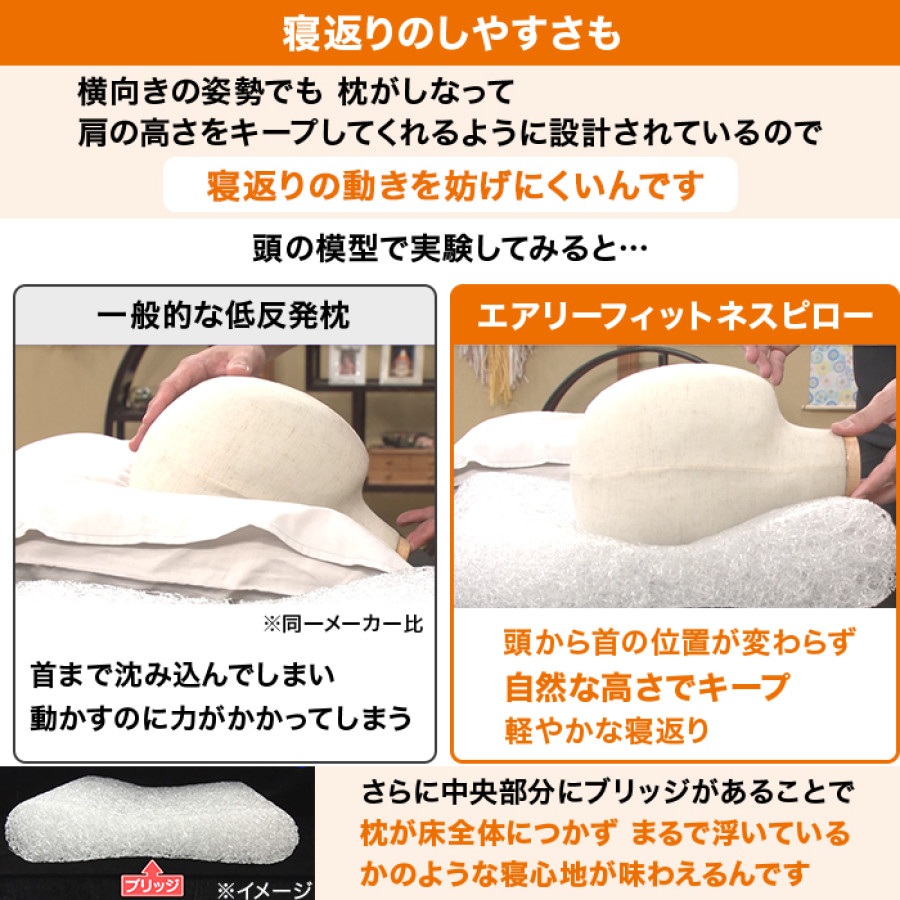 【TIPNESS監修】ラクネス エアリーフィットネスピロー プレミアムカバー付