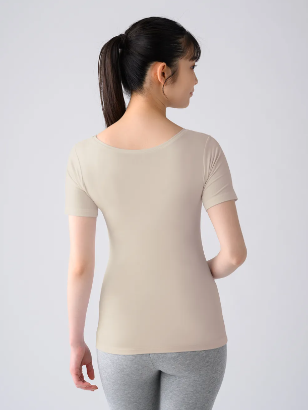 Uネックインナー半袖【女性用】