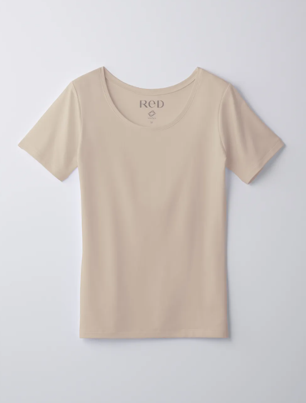 Uネックインナー半袖【女性用】