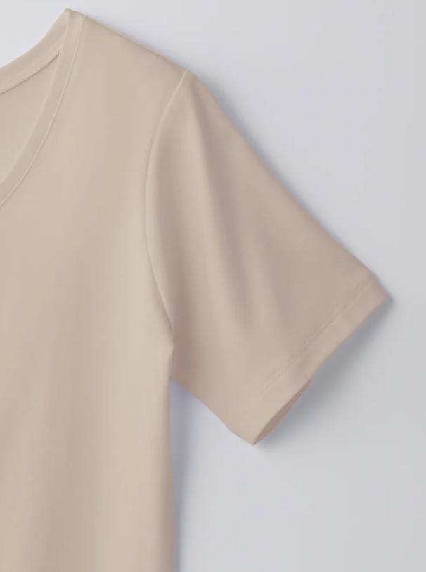 Uネックインナー半袖【女性用】