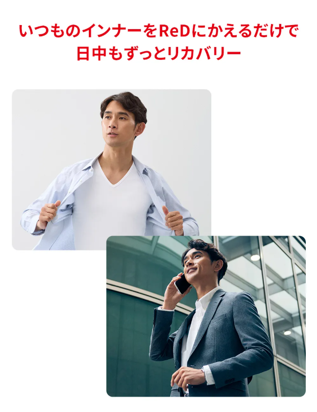 Vネックインナー半袖【男性用】