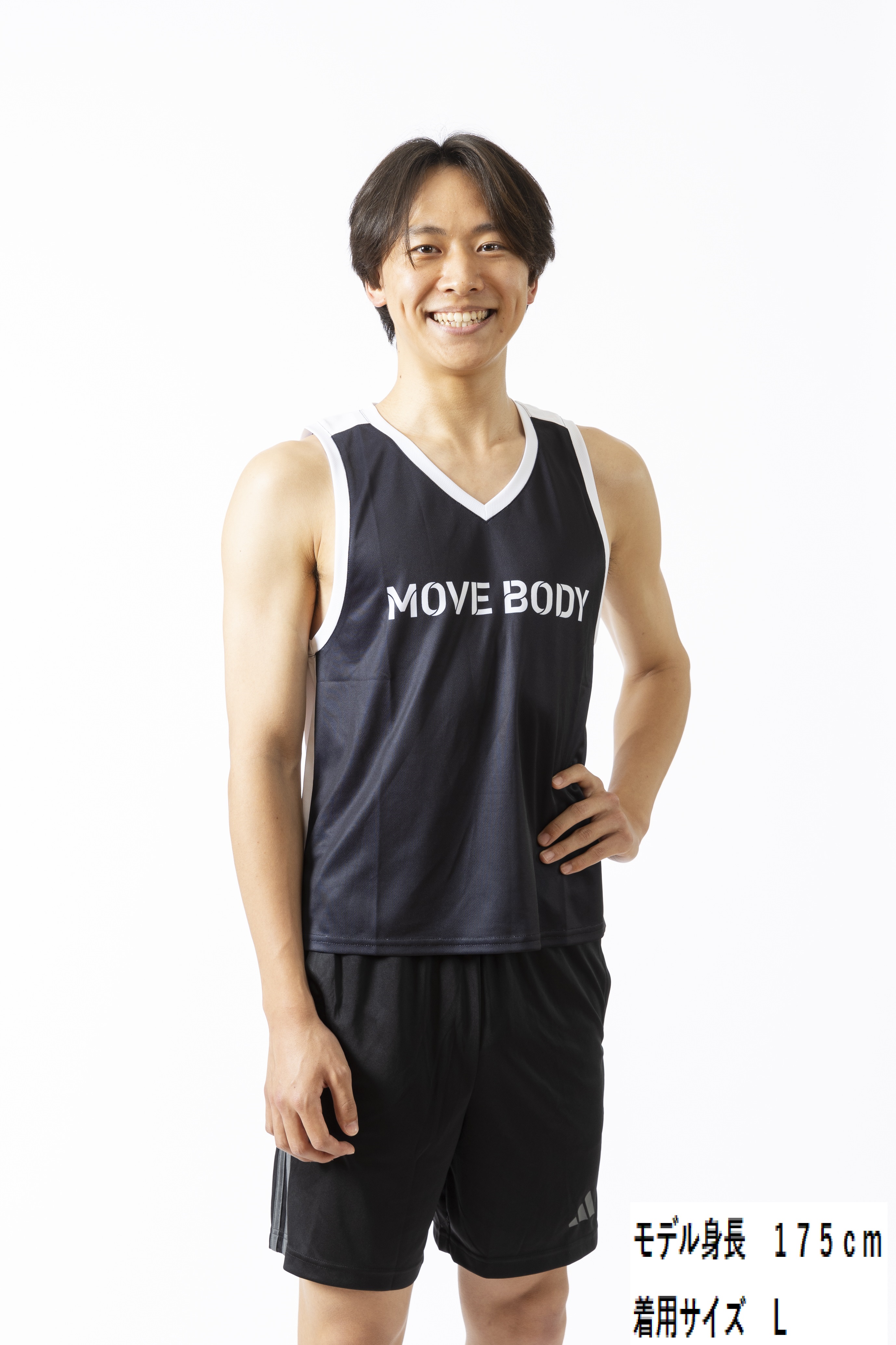 【受注生産】MOVEBODY5周年記念タンクトップ［ブラック×ホワイト］